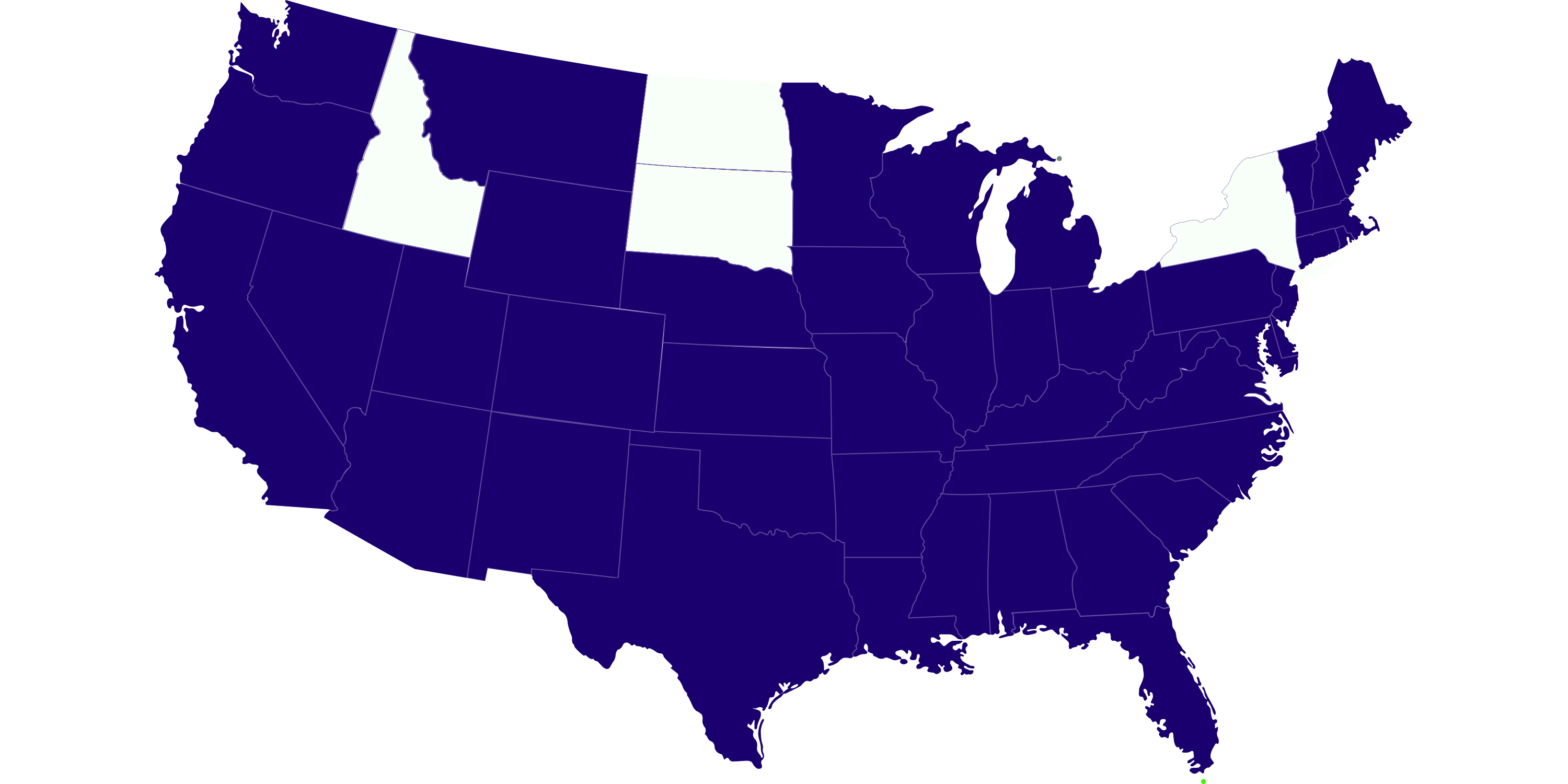 map of the united states of America